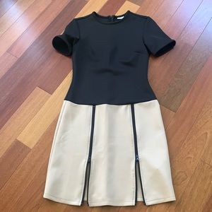 Black and beige scuba like dress size XS